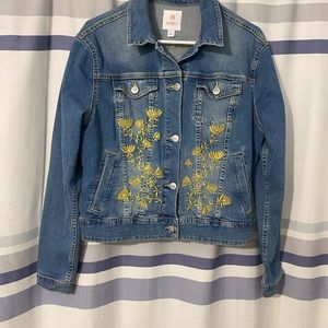 New without tags size Large woman’s  Lularoe embroidered jean jacket.